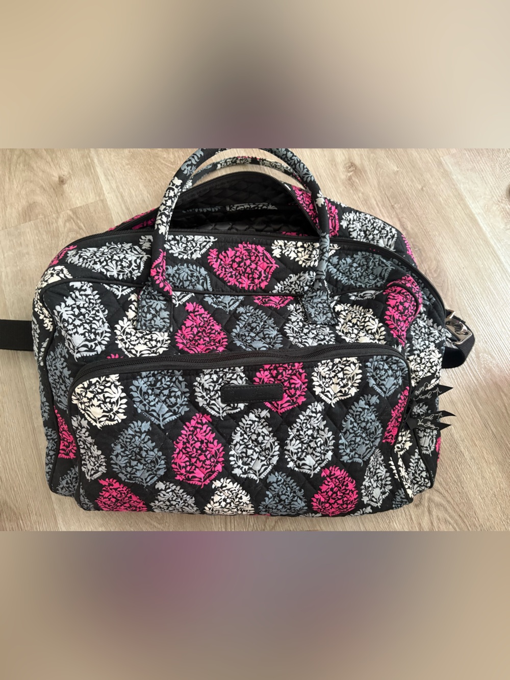 Vera Bradley Vintage 2013 Weekender Duffel Bag in Canterberry Magenta